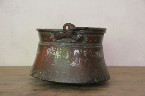 Ancien chaudron cuivre - chaudron, en