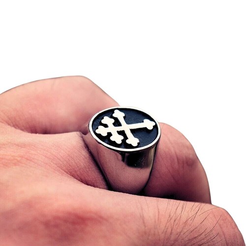 Bague chevaliere homme acier - chevaliere,