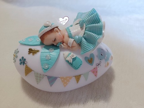 Galet lumineux bébé - , fimo
