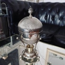 Rare Présentoir à Oeufs/ Oeufrier/Chafing Dish en Métal Argenté  vers 1900