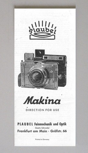 Plaubel makina iii - plaubel, to