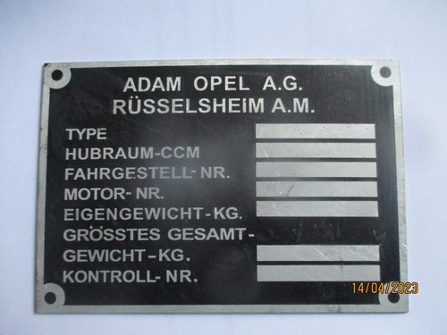Plaque aluminium oldtimer - plaque,