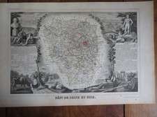 Carte du département de SEINE