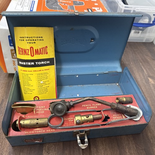 Vtg bernzomatic torch kit blue - bernzomatic,
