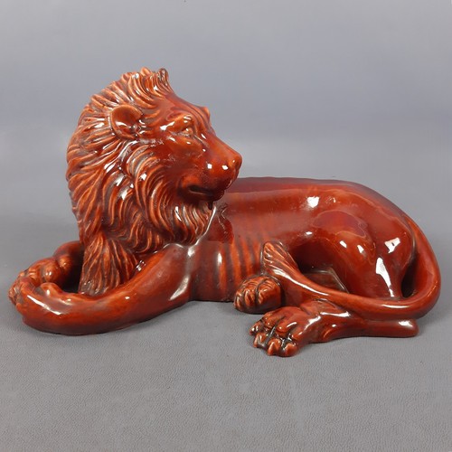 Scultura lion majolique - scultura,