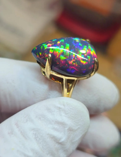 Bague fiançailles opale - de,