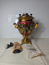 Vintage Russian Electric Samovar Painted Old Samowar Water heater Teapot As Is