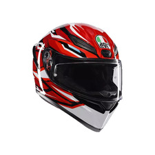 Casque Moto Intégral AGV K1 Lion Noir Rouge BLANC E22.06 Sport