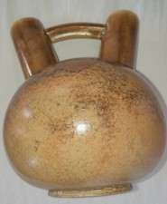 Vase boule Denbac Double col relié Numéroté Grès émaillé TBE – XXe 