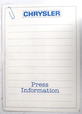 CHRYSLER Range Car Press Information 1978 Sunbeam Avenger Alpine Matra Rancho++
