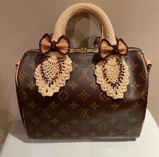 Free Shipping Handle cover crochet  for LV SPEEDY 25,30,35, Alma, Keep  All  