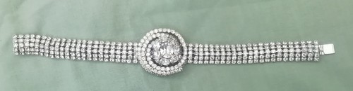 Bracelet vintage strass - vintage, blancs