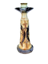  Lampe gres scarifie vernisse decor medieval roger Guerin Biouffioulx