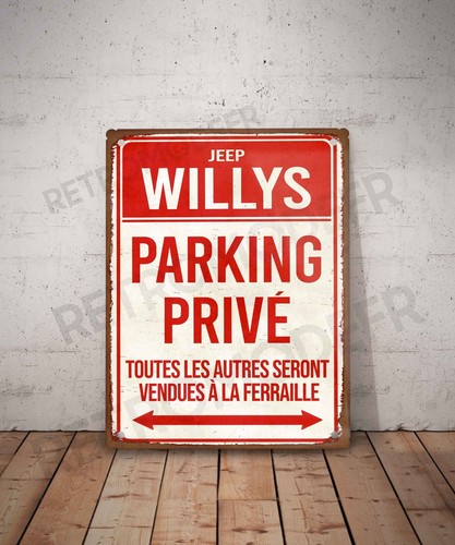 Plaque métal vintage - , jeep