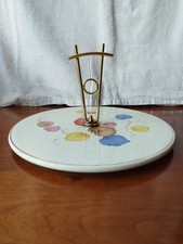 Vintage Cheese Tray - Autumn Leaves Salt Pottery 