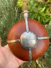 Gourde & Coloquinte & Gravé : L. ROUDAT ALBI & Monture Métal Argenté & Vers 1900