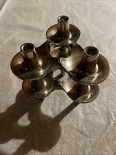 2 Bougeoirs Nagel Design Métal Chromé