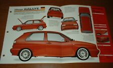 1990 Volkswagen Golf Rallye Spec Sheet Brochure Poster Print Photo 90 91 93 VW