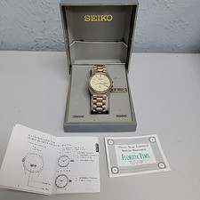 Seiko Quartz SQ 100 6923-7059 A4 Day Date Men's Watch w/Orig Case & Papers