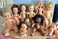 Lot de 9 poupées anciennes