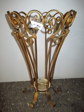 ANTIQUE WROUGHT IRON UMBRELLA DOOR HAMMERED-BY PIER LUIGI COLLI-YEAR 50-N°20