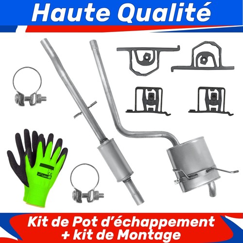 Kit pot échappement pour - kit, de