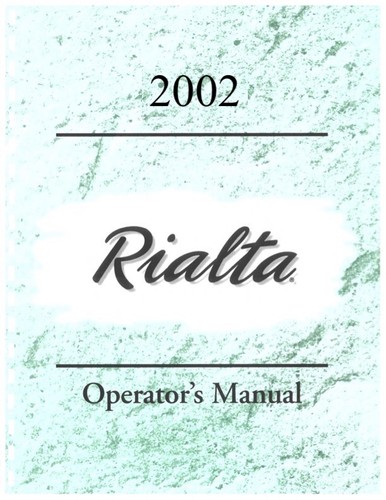 Owner manual operating - owner’s, &