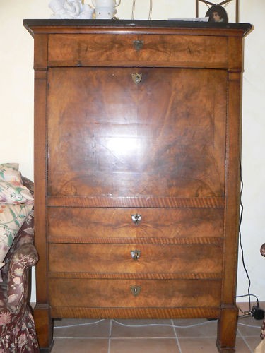 Ancien secretaire empire noyer - secretaire,
