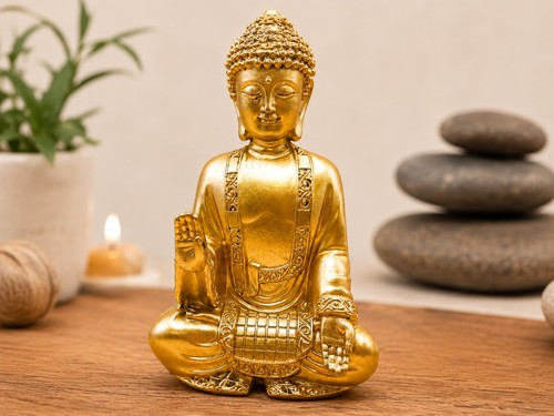 Statuette bouddha doré - statuette, 14