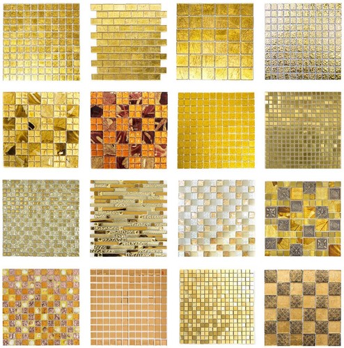 Mosaïque verre dorée - en,