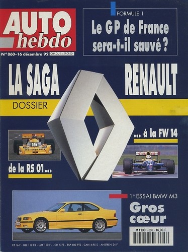 Auto hebdo 860 - auto, 1992