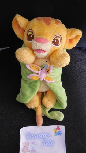 Doudou peluche simba - roi, lion