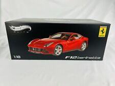 RARE 1:18-Hot Wheels Elite Ferrari F12 Berlinetta Rosso Corsa RED