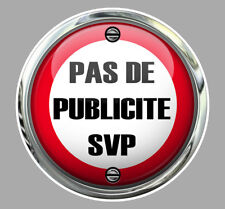 STICKER NO PUB STOP MAILBOX ANTI BADGE 7.5cm STICKER PC195