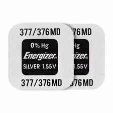 2 X Energizer 377 376 Piles