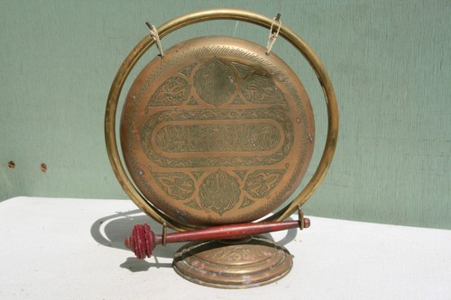 Gong plateau laiton avec - laiton,