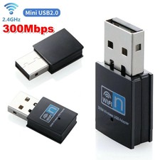 Adaptateur WiFi USB Mini 300Mbps 2.4G/5G Carte réseau sans fil pour PC