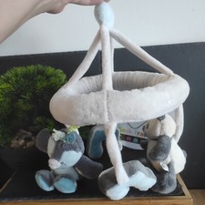 mobile musical louis scott noukie's panda pingouin note musique Blanc Bleu Gris