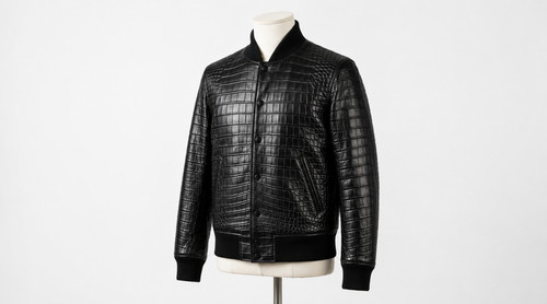 Veste cuir bombardier - veste, en