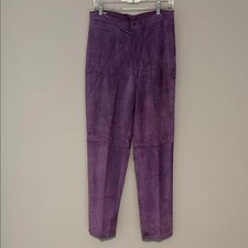 Vintage Cuir Zebra Leather purple pants size 12
