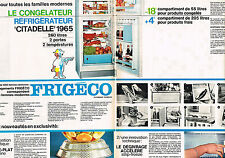 ADVERTISING 1965 FRIGECO Freezer Refrigerator (2 pages)