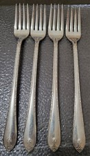 WM Rogers Sons IS  Exquisite Grill Grille Viande Forks 7.75" Set Of 4
