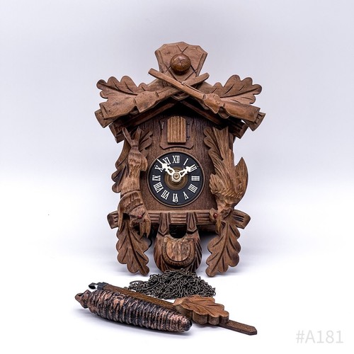 Horloge coucou vintage bois - coucou, en
