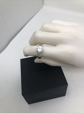 Bijoux BURMA solitaire or gris 18 carat Oxyde de Zirconium0.56