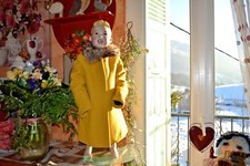 manteaux catimini double neuf 6 ans 28 % laine moutarde jaune chaud PROMO