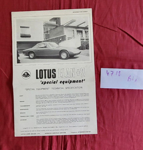 4718 bis lotus elan - n°4718,