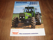 Vintage Deutz Fahr 60-73 HP D6507C D7007C D7807C Tractors Brochure