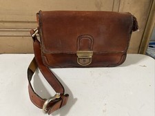 Ancien Sac Besace En Cuir