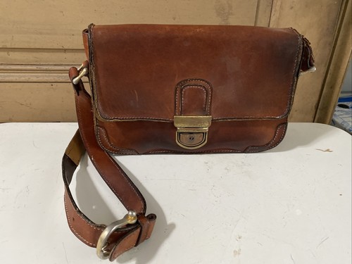 Ancien sac besace cuir - sac,