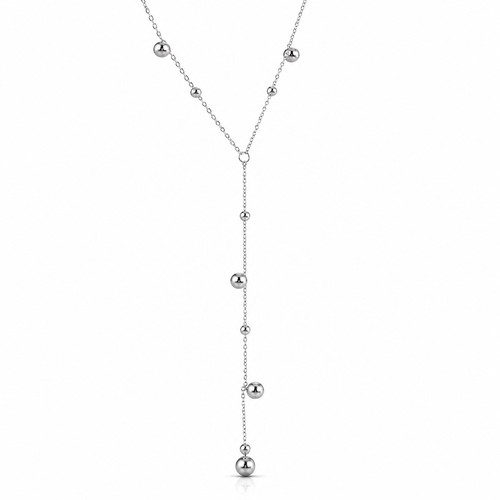 Collier lariat perles - collier, y